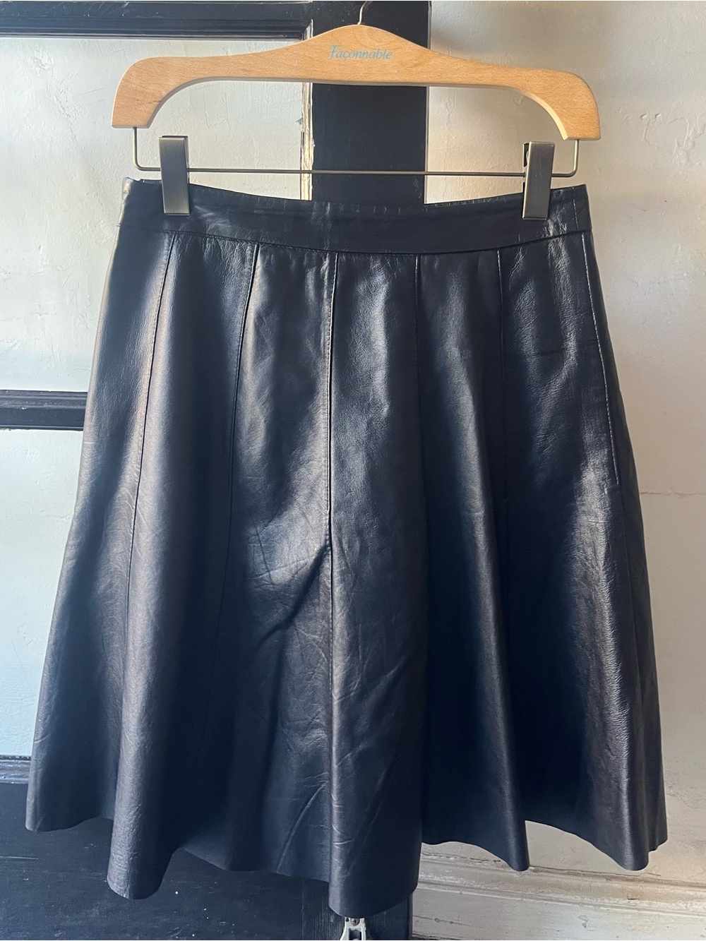 Vintage 90’s Y2K Black Leather skirt